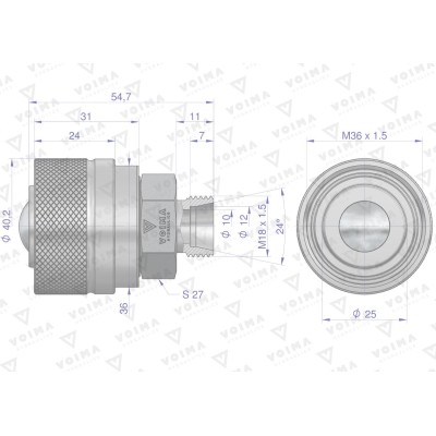 Zawór wtyczka ZSR6160102 (pasuje V-ZSR-18WT | Exvi
