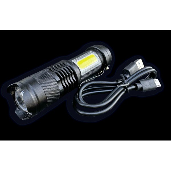 Latarka kompaktowa LED COB aluminiowa LED-0095 | Exvi