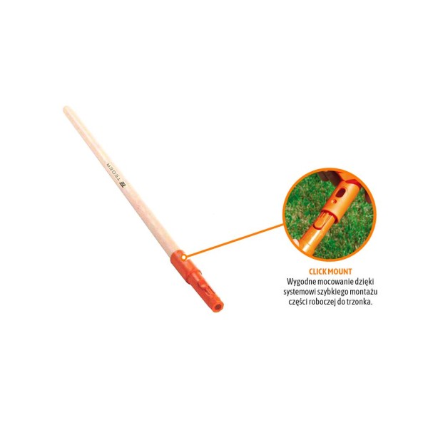 Trzonek drewniany 80cm (mocowanie CLICK) O-TRZON003 | Exvi