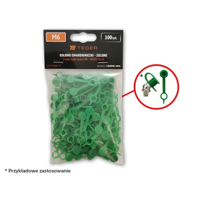 Zestaw osłonek smarowniczki M6 kolor OSMRM6-100ZIE | Exvi