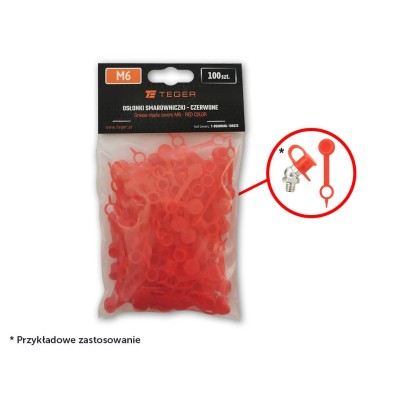 Zestaw osłonek smarowniczki M6 kolor OSMRM6-100CZE | Exvi