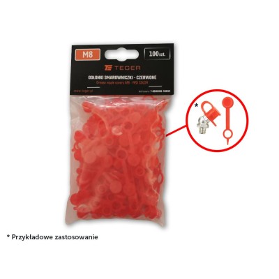 Zestaw osłonek smarowniczki M8 kolor OSMRM8-100CZE | Exvi