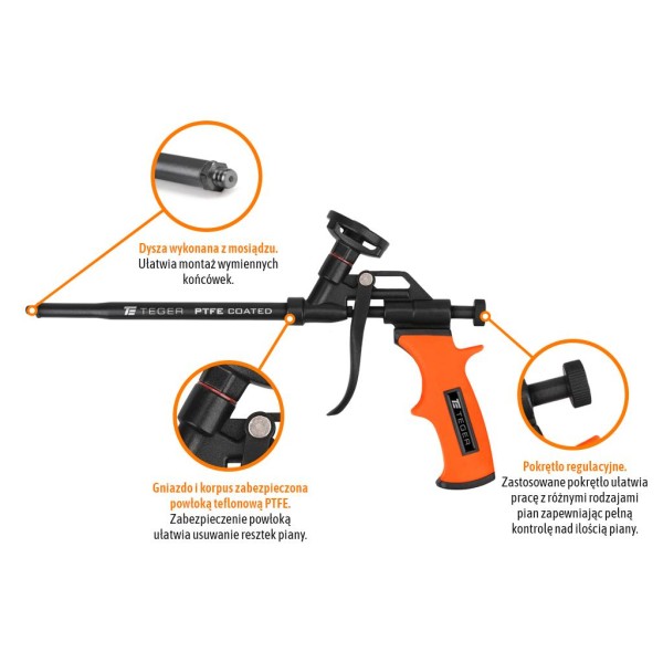 Pistolet do piany poliuretanowej NB-PDPT-002 | Exvi
