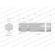 Wałek, WOM frezowany jednostronnie 300mm Z6 3210300 | Exvi