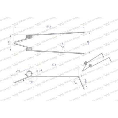 Palec, chwastownik FI 7, BS/115 OC, Waryński 32012110 | Exvi