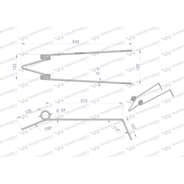 Palec, chwastownik FI 7, BS/115 OC, Waryński 32012110 | Exvi