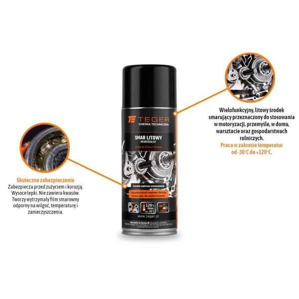 Smar litowy uniwersalny -30° do +120°, 400ml CH1035 | Exvi