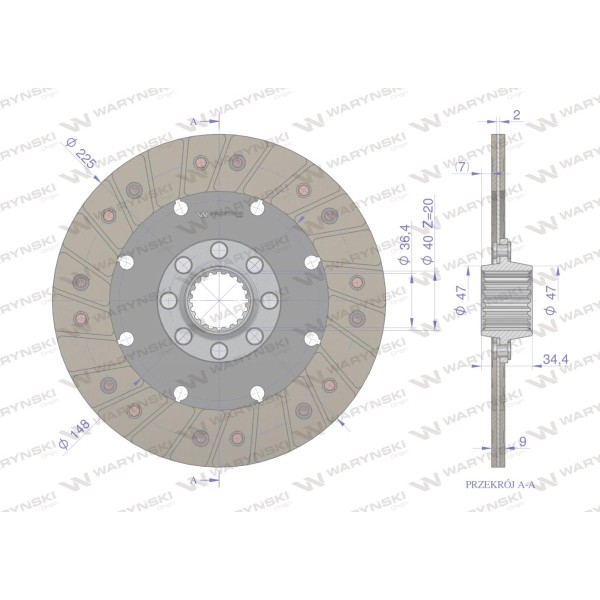 Tarcza sprzęgła Deutz 2316746 WARYŃSKI 2316746W | Exvi