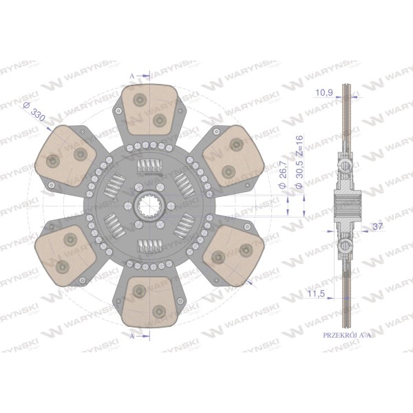 Tarcza sprzęgła ceramicznaRenault 7700061792W | Exvi