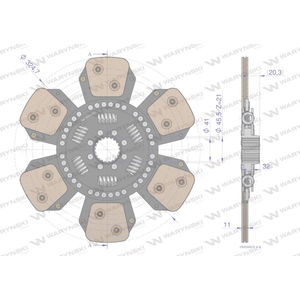 Tarcza sprzęgła ceramicznaDeutz 4401834 4401834W | Exvi