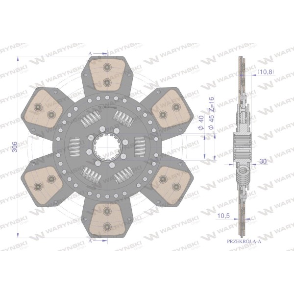 Tarcza sprzęgła ceramiczna Case New Holland 5092805W | Exvi