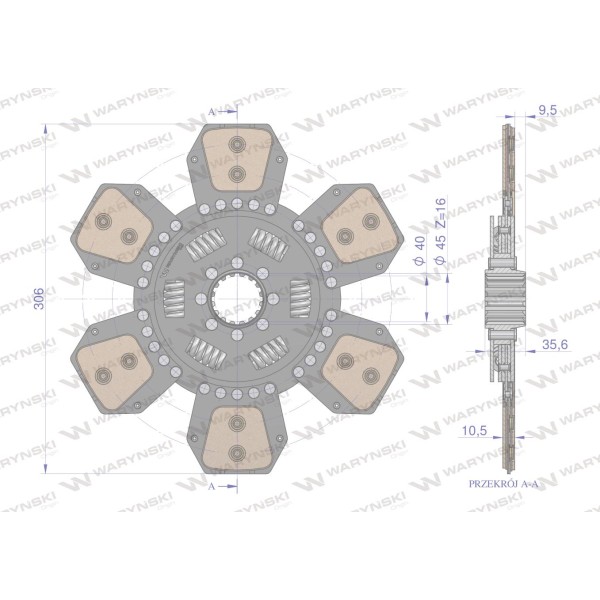 Tarcza sprzęgła ceramicznaRenault 6005001440W | Exvi