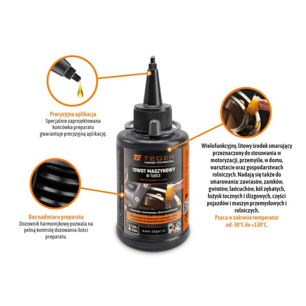 Towot maszynowy w tubce, 70 ml, Teger CH1055 | Exvi