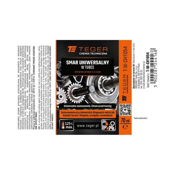 Smar uniwersalny w tubce, 70 ml, Teger CH1054 | Exvi