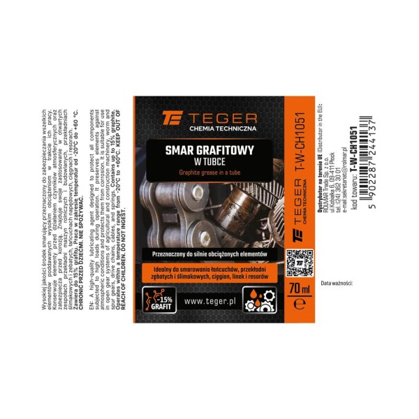 Smar grafitowy w tubce, 70 ml, Teger CH1051 | Exvi