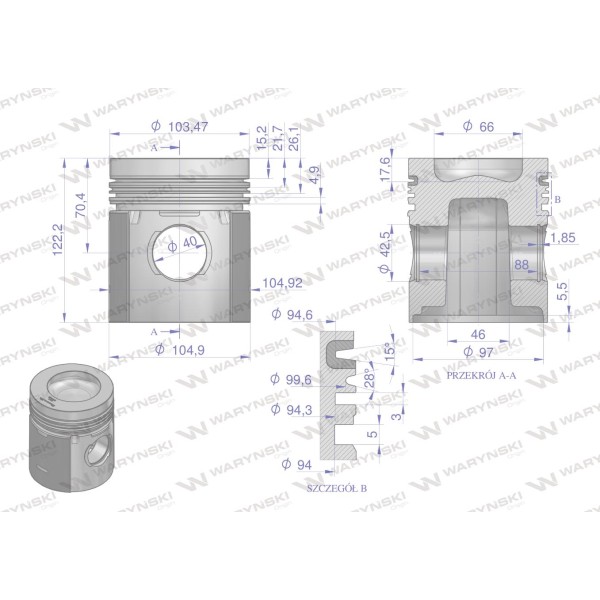 Zestaw Naprawczy Zetor 105 Turbo FI-105 10000992 | Exvi