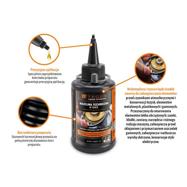 Wazelina techniczna w tubce, 70 ml, Teger CH1056 | Exvi