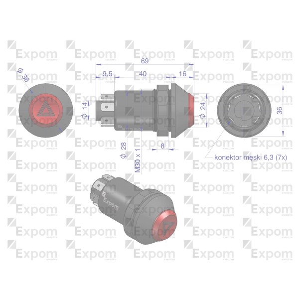Włącznik sterowniczy instalacja 50770490171EX | Exvi