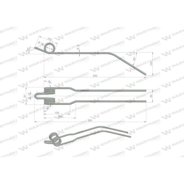 Palec zgrabiarka zastosowanie Deutz Fahr 16600387 | Exvi