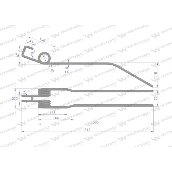 Palec zgrabiarka zastosowanie Deutz Fahr 16504331 | Exvi
