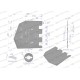 Lemiesz 257 mm, listwowy prawy szerokość 089004630 | Exvi