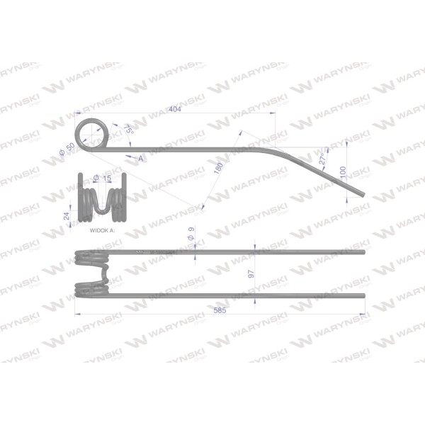 Palec zgrabiarka zastosowanie Deutz Fahr 16606394 | Exvi