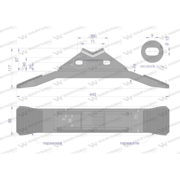 Dziób, dłuto, grządzieli napawane KM060291N | Exvi