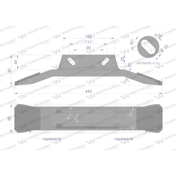 Dziób, dłuto, pługa dłutowego napawany 17820681N | Exvi