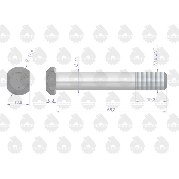 Śruba korbowodu MF-3 0095250 ORYGINAŁ URSUS 0095250U | Exvi