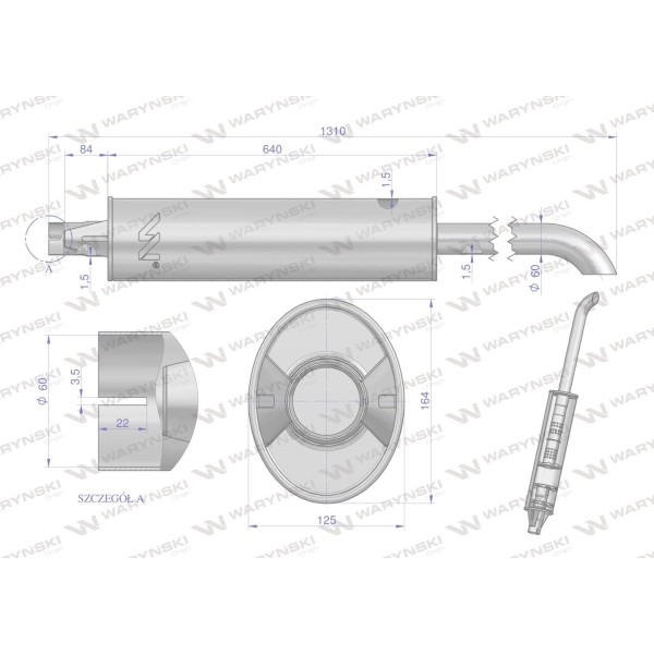 Tłumik wydechowy Belarus Mtz 80 82A 601205015A2IW | Exvi