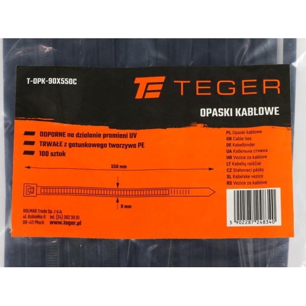 Opaski kablowe,opaska kablowa, opaski OPK-90X550C | Exvi