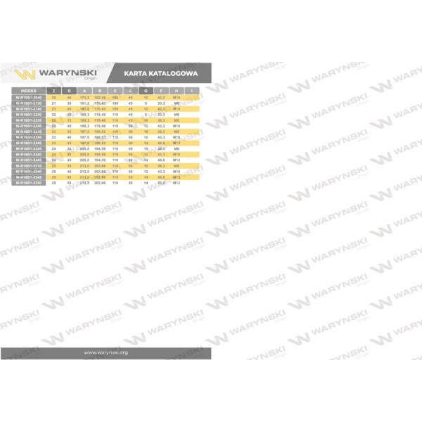 Koło łańcuchowe, hartowane 16B1 (R1 1) R16B1-1125 | Exvi