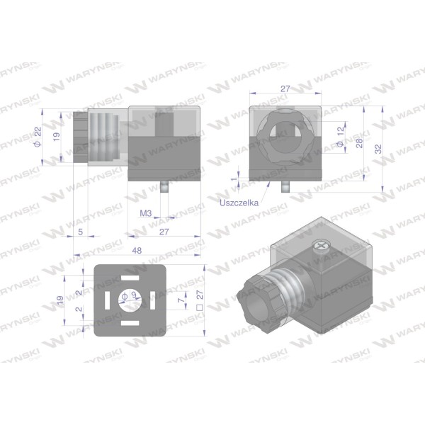 Wtyczka elektryczna W-WTYKVDC 12V 24V (SP666) | Exvi