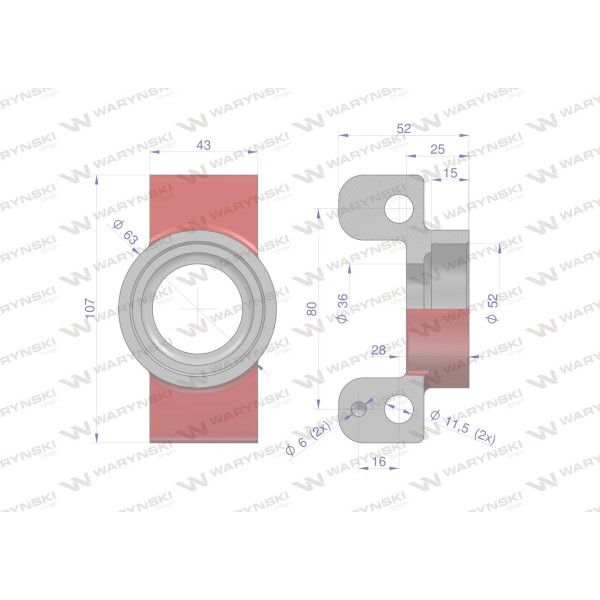 Obudowa łożyska mała zastosowanie 5036010190 | Exvi