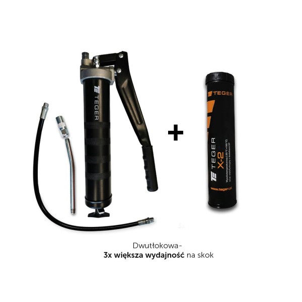 Zestaw smarownica ręczna dwutłokowa plus SMR-2TSET | Exvi