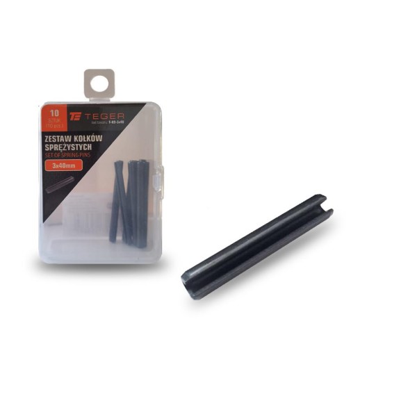 Kołek sprężysty 3x40 TEGER, (sprzedawane KO-3X40 | Exvi