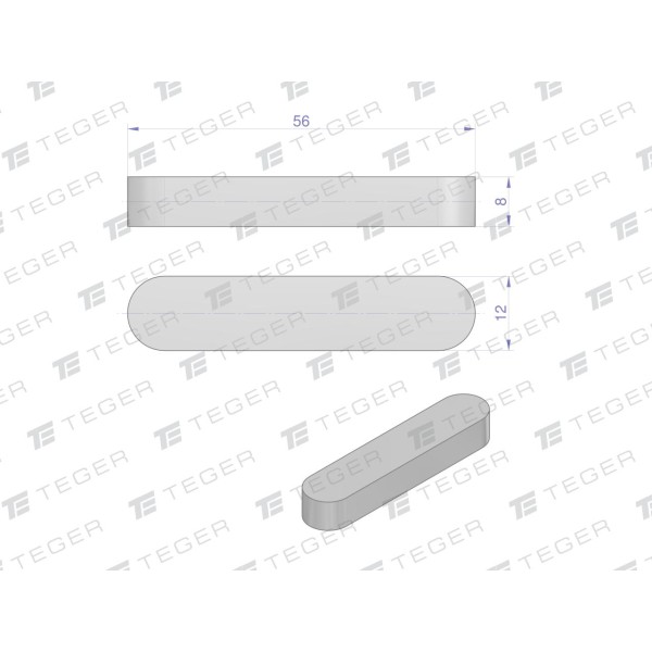 Wpust pryzmatyczny 12x8x56 TEGER WPP-12X8X56 | Exvi