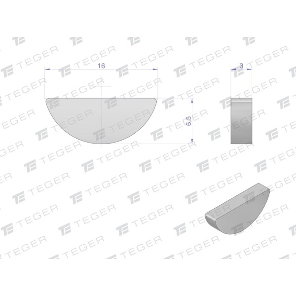 Wpust czółenkowy 3x6.5 TEGER, (sprzedawane WPC-3X6.5 | Exvi
