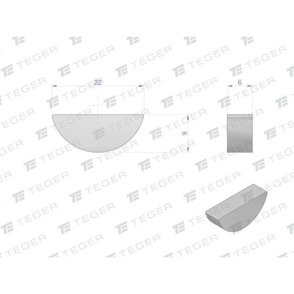 Wpust czółenkowy 6x9 TEGER, (sprzedawane WPC-6X9 | Exvi