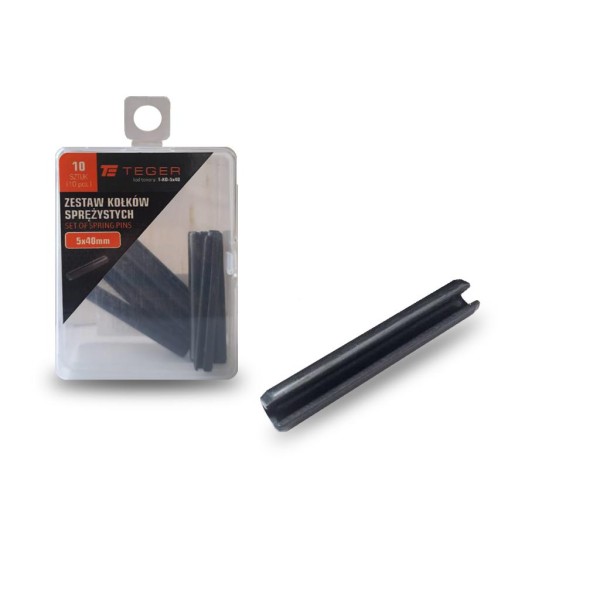 Kołek sprężysty 5x40 TEGER, (sprzedawane KO-5X40 | Exvi