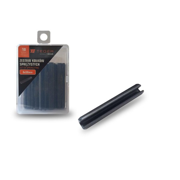Kołek sprężysty 8x50 TEGER, (sprzedawane KO-8X50 | Exvi