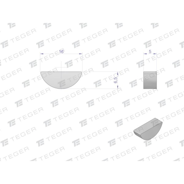Wpust czółenkowy 5x6.5 TEGER, (sprzedawane WPC-5X6.5 | Exvi