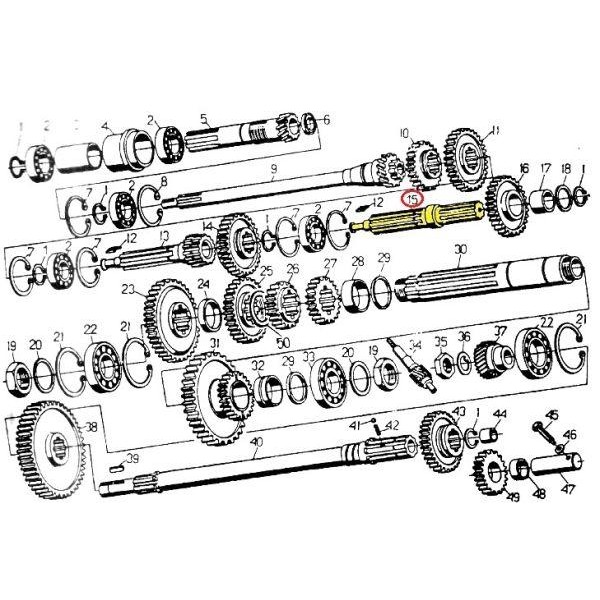 Wałek reduktora C-330 ORYGINAŁ URSUS 50/01-132/0 | Exvi