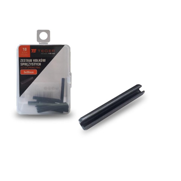 Kołek sprężysty 3x30 TEGER, (sprzedawane KO-3X30 | Exvi