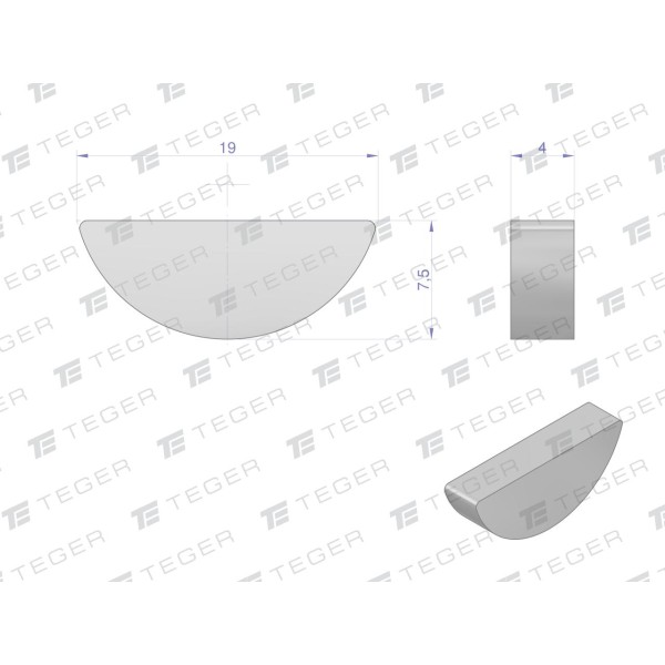 Wpust czółenkowy 4x7.5 TEGER, (sprzedawane WPC-4X7.5 | Exvi