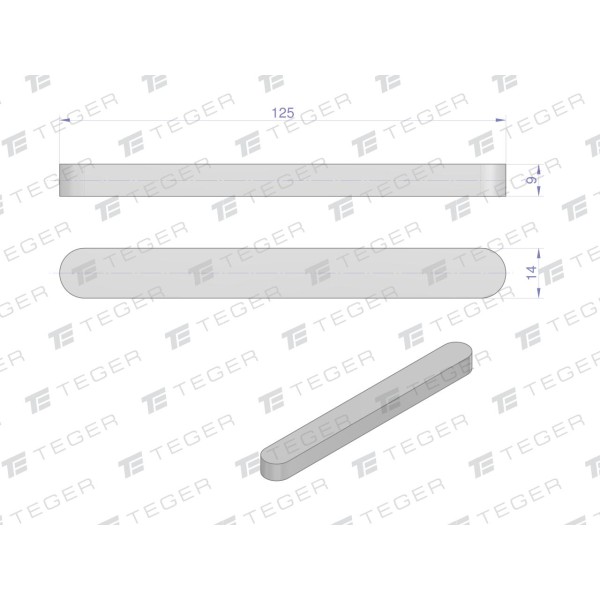 Wpust pryzmatyczny 14x9x125 TEGER WPP-14X9X125 | Exvi