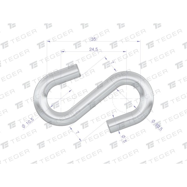 Łącznik typu S 5mm TEGER, (sprzedawane po 10) LS-5 | Exvi