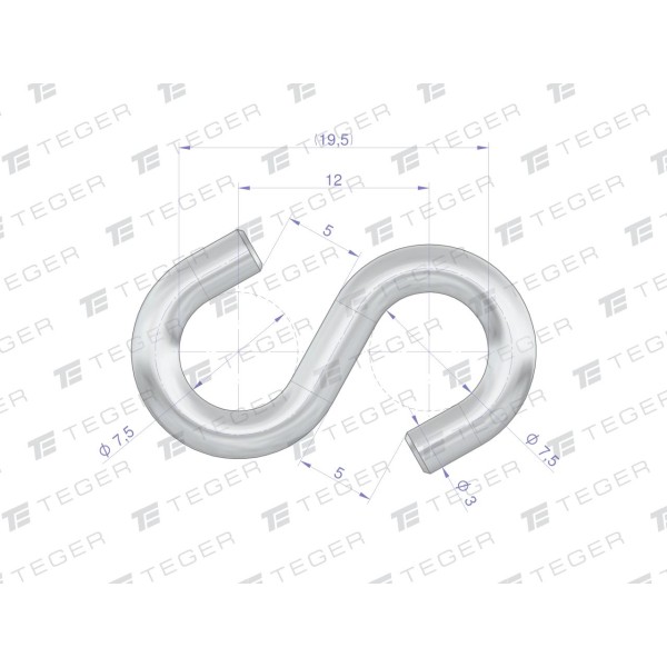 Łącznik typu S 3mm TEGER, (sprzedawane po 10) LS-3 | Exvi