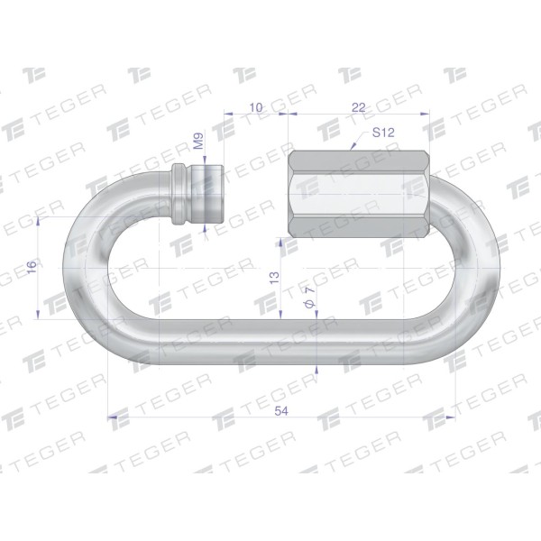 Ogniwo skręcane 7mm TEGER, (sprzedawane po 10) OS-7 | Exvi