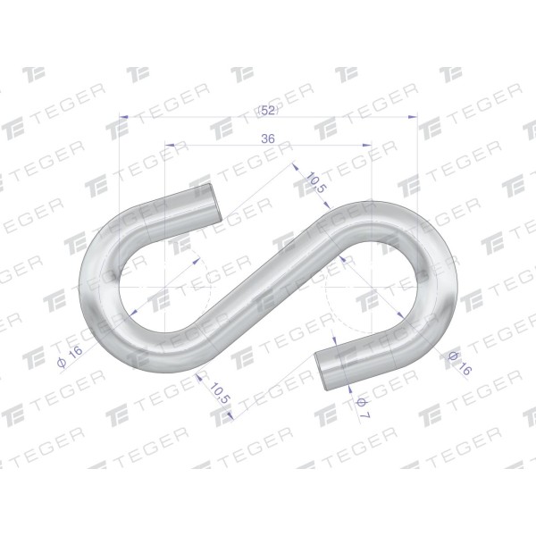 Łącznik typu S 7mm TEGER, (sprzedawane po 10) LS-7 | Exvi